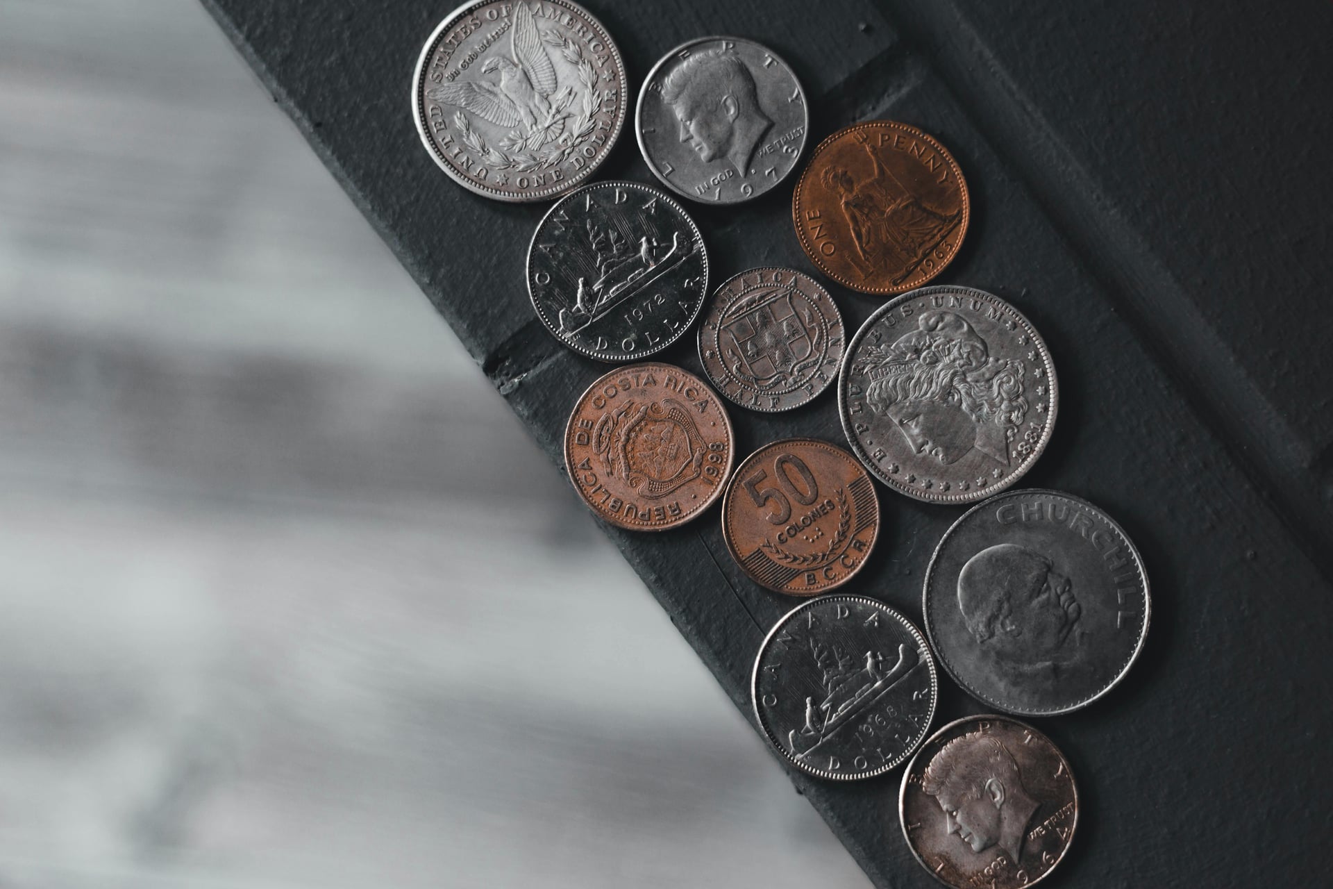Historical coins background